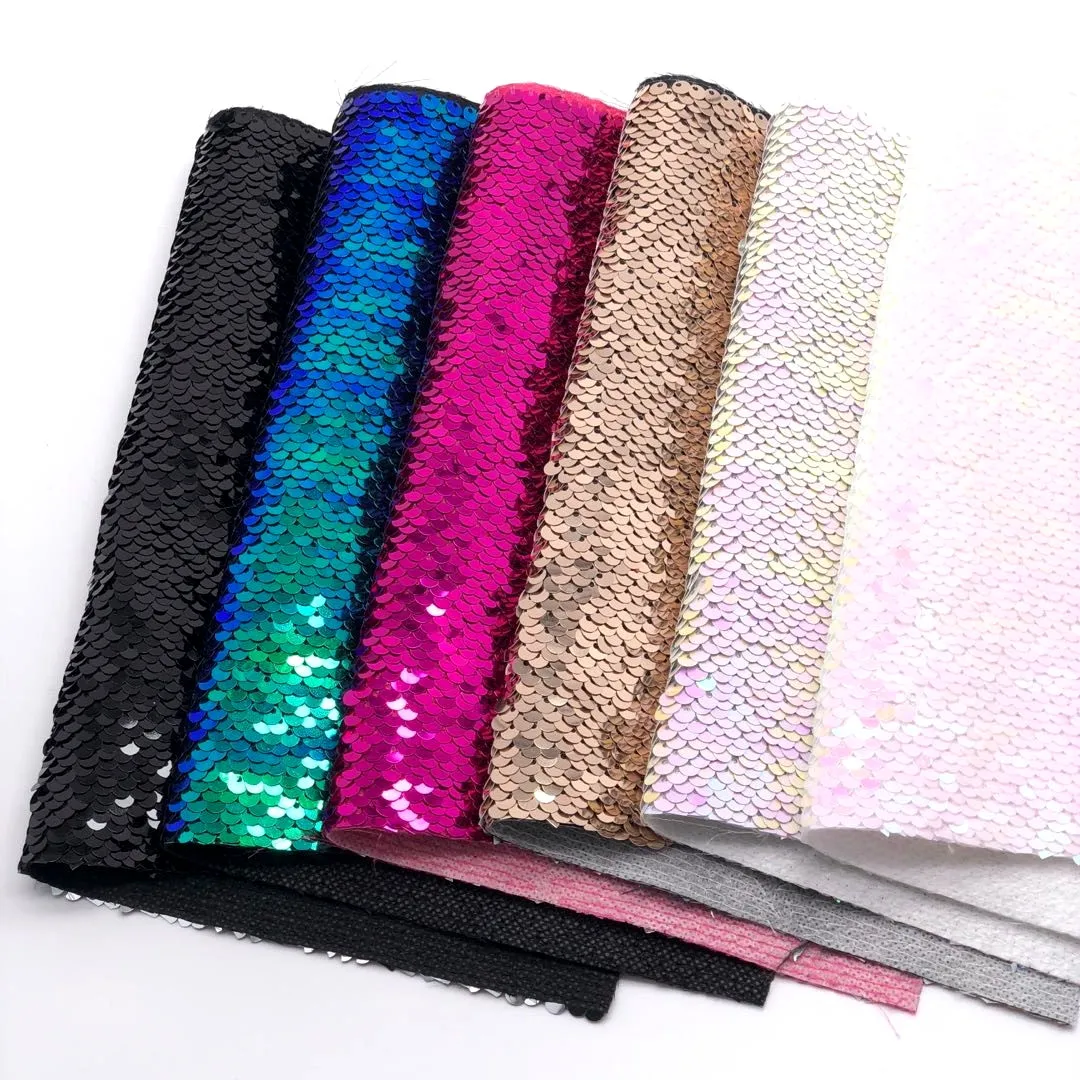 

1PCS A4 SIZE 21X29cm Alisa Glitter Cuero Sintetico Leather Double Face Sequines DIY hair Accessroies Craft Leather for DIY G15