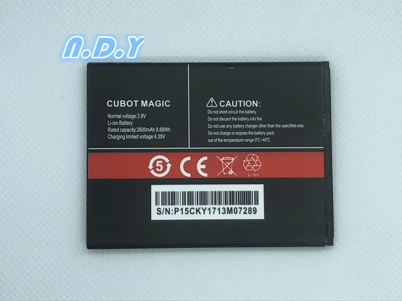 CUBOT MAGIC Battery 2600 мАч 100% новая Оригинальная запасная батарея для волшебный сотовый