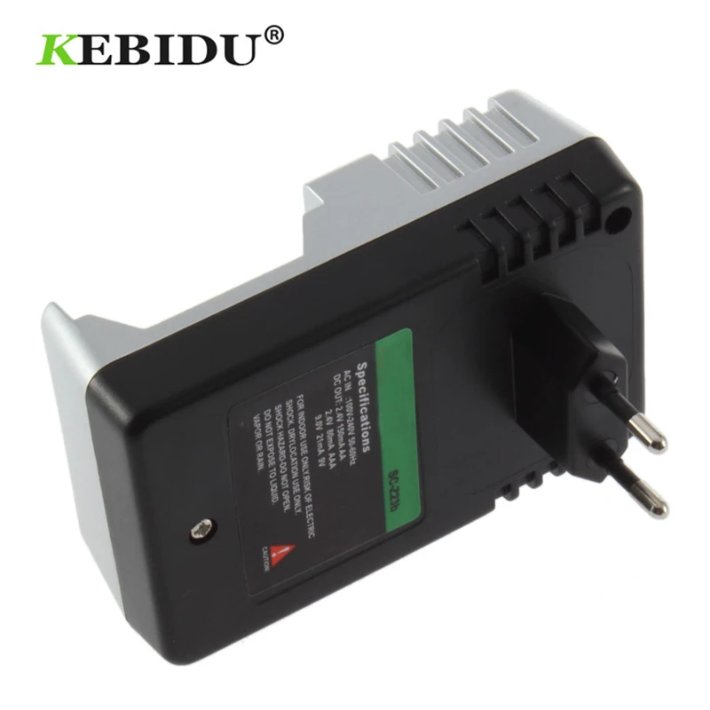 kebidu EU Plug Rechargeable Battery Charger for Travel AA AAA 9V Ni MH