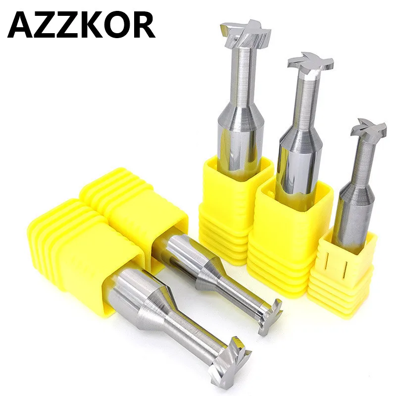 AZZKOR Tungsten steel Alloy Milling Knife T Slot Milling Cutters