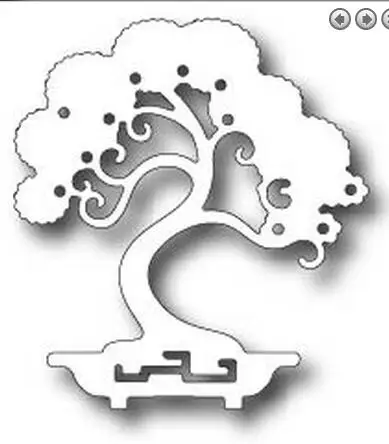 

Bonsai Potted plant Tree Border 80*73mm Metal Cutting Dies Scrapbooking Album DIY Card Craft Embossing Die Cuts New 2019 Arrival