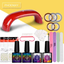 Полный маникюрный набор для ногтей набор гель-лаков для ногтей лампа с 6 Вт Светодиодный светильник 8 мл Лак для ногтей отмачиваемый УФ-гель лак для ногтей комплект