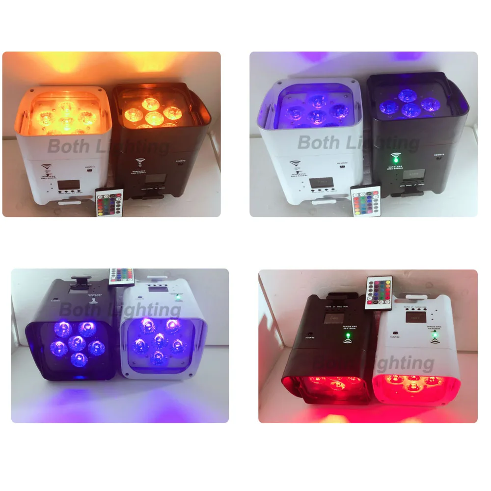 Смарт DJ 6x18 Вт RGBWA UV 6в1 Свадьба Uplighting беспроводной dmx Wifi и пульт дистанционного