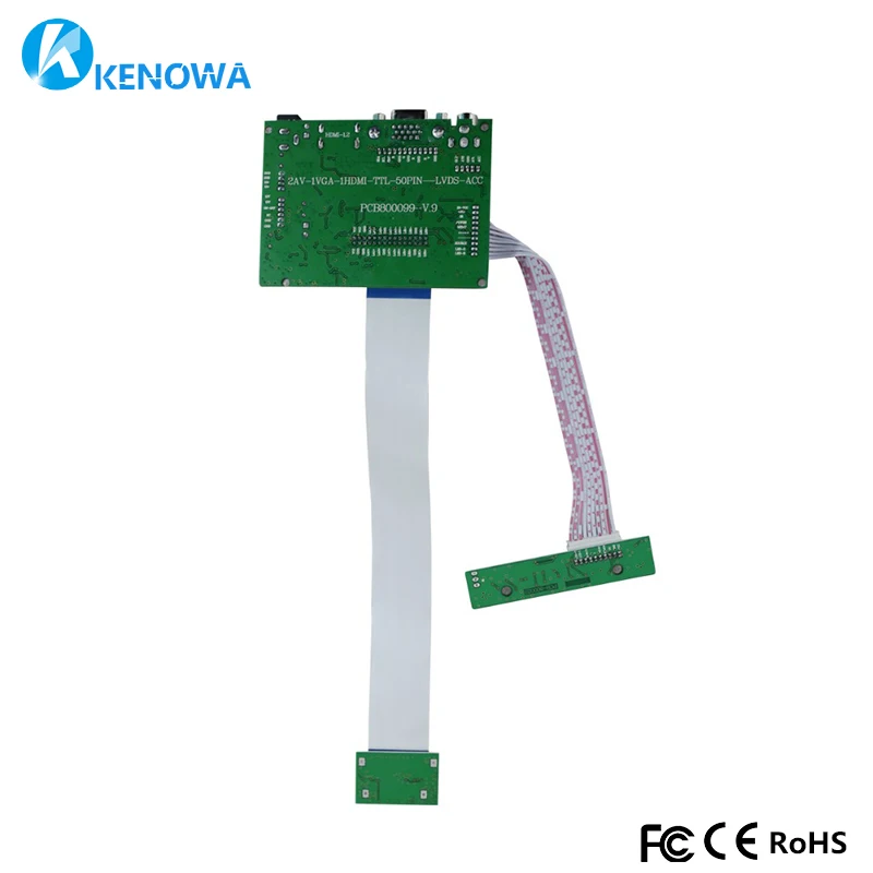 

LCD TTL LVDS Controller HDMI VGA 2AV 50PIN for AT070TN90 92 94 AT043TN24 AT065TN14 Support Automatically Driver Board