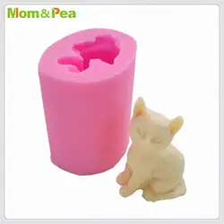 Mom & Pea MPA1995 кошка силиконовая форма для украшения торта помадка для торта 3D форма для пищевых продуктов