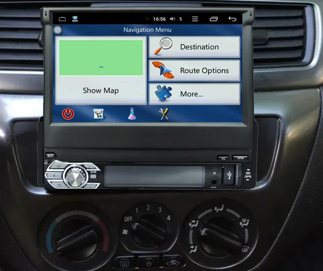 

Android Car DVD Player Stereo Radio1 din 7" Retractable Touch Screen Multimedia Players GPS Navigation Autoradio BT