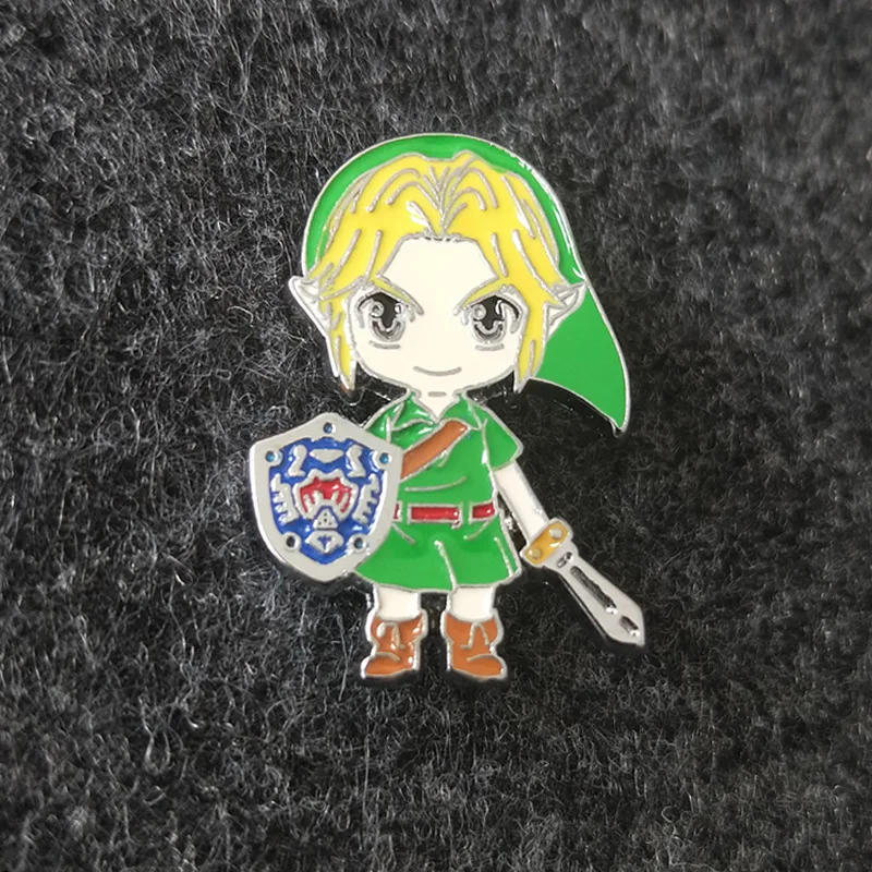 

The Legend of Zelda metal figure cartoon brooch broochs pin breastpin brotheroch unisex cute gift newcos