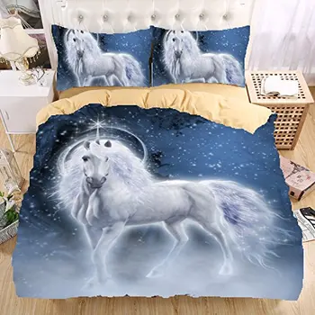 

3D Digital Printing Bedding Set Unicorn Bedding Bedclothes Duvet Cover Sets