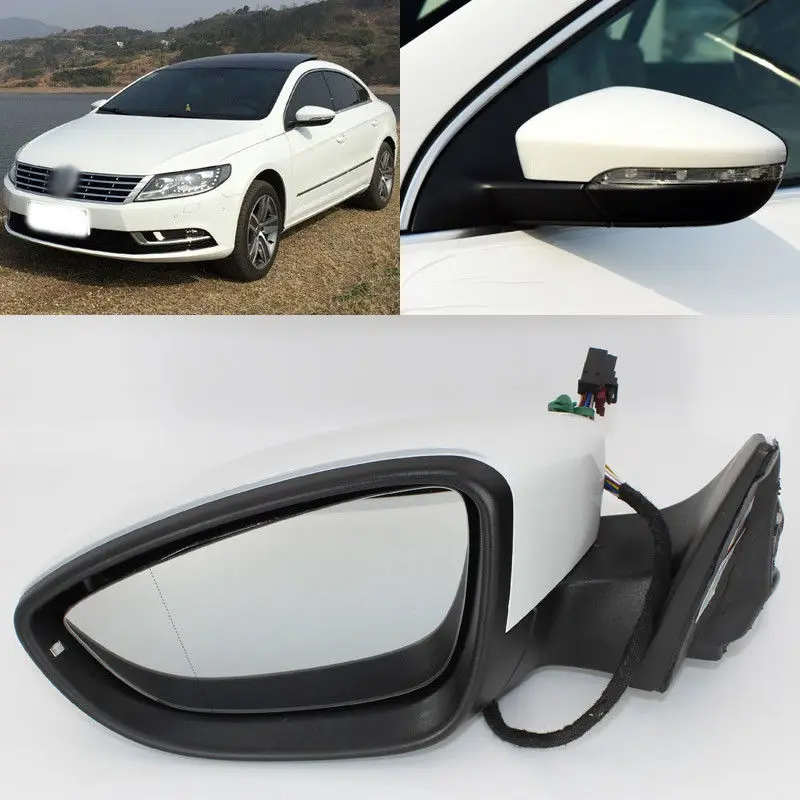 

Brand New 13 Pins Power Adjusted Power Heated Side View Mirror For Volkswagen CC 2010-2018