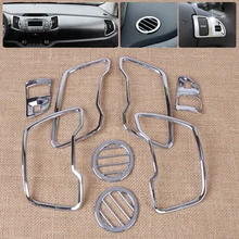 Beler серебристый 8 шт. хромированный Руль+ накладка на вентиляционное отверстие, комплект автомобильных аксессуаров для Kia Sportage R 2011 2012 2013