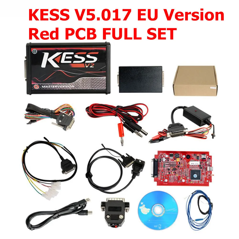 Высокое качество V2.47 онлайн ЕС красный KESS V2 5,017 полный мастер OBD2 менеджер Тюнинг KESS V5.017 может поддерживать автомобили/грузовики/тракторы/велосипед - Цвет: KESS V5.017 FULL SET