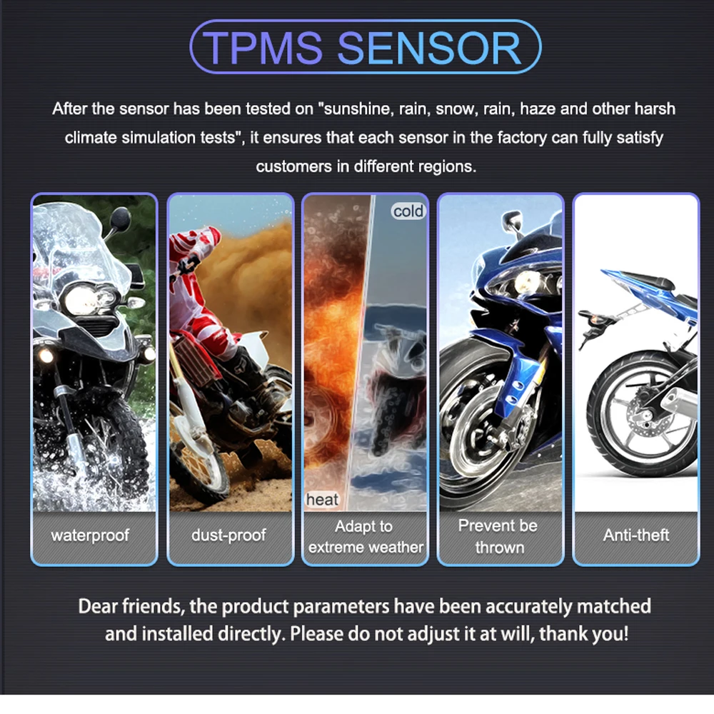 Wireless Motorcycle TPMS Tire Pressure Monitoring System Digital LCD with Two External/Internal Sensors for BMW for Honda,motorcycle tire pressure monitor