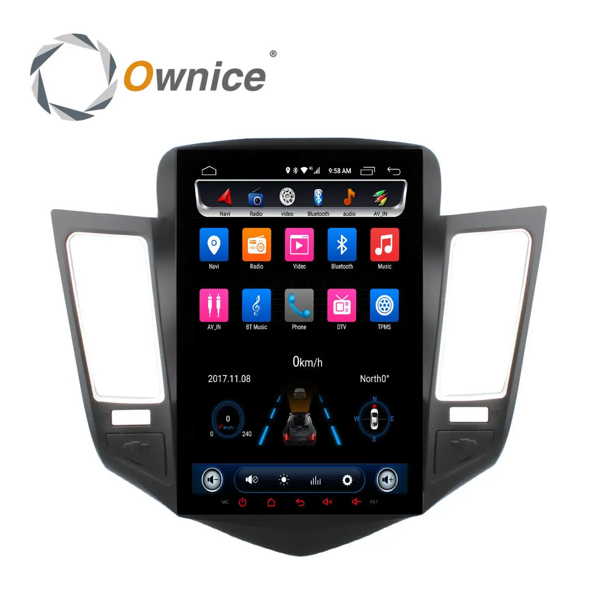 

Ownice 10.4" Android Car Stereo DVD Player GPS Navi for Chevrolet Cruze 2009 - 2014 Auto Headunit Radio Stereo Car Play 2.5d