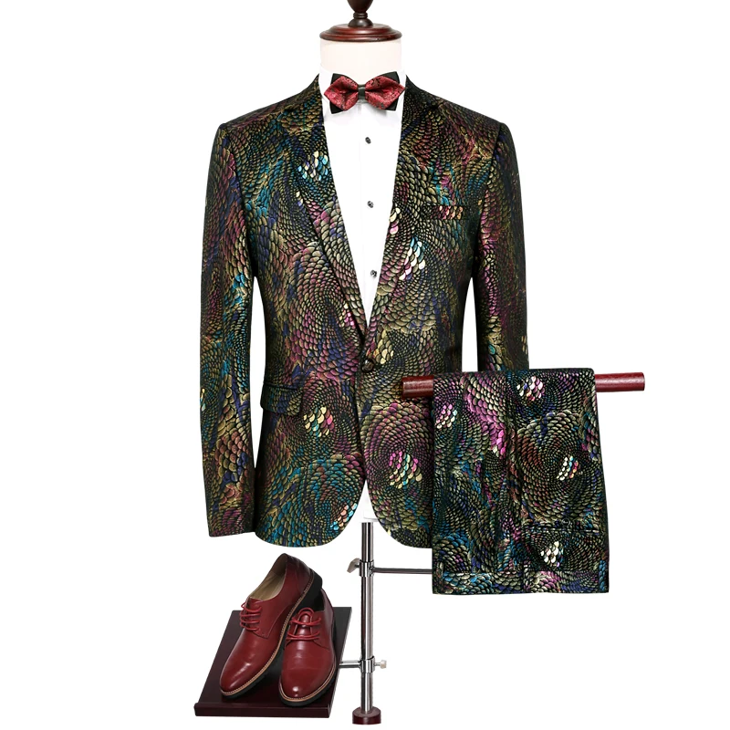 2021 классический мужской костюм куртки + брюки S M L XL 2XL 3XL 4XL модные вечерние KTV