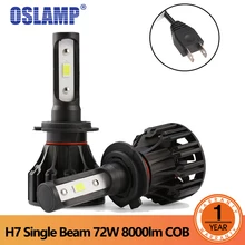 Oslamp T5 светодиодный фар h7 УДАРА светодиодный фар 8000lm 72 w 6500 K автомобилей спереди лампы погружения Дальний свет лампы все-в-одном