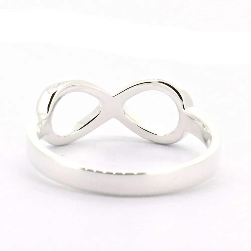 Хорошо сделанное твердое 925 пробы Серебряное Бесконечное Кольцо|silver infinity ring|infinity