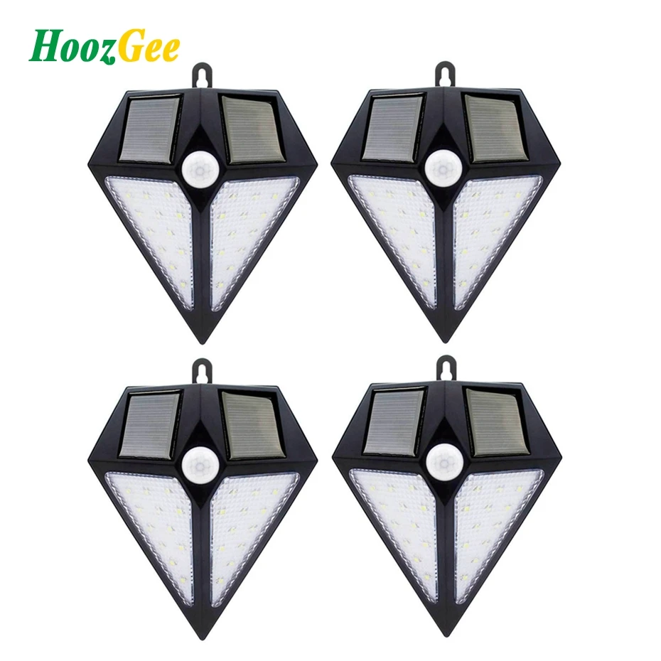 

HoozGee Solar Wall Light Outdoor Garden PIR Motion Sensor Lighting 6/24 LED Super Bright Patio Lights Security Path Street Lamp