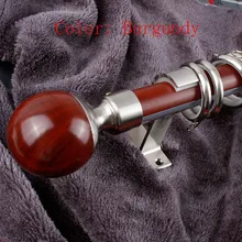 SunnyHouseware Роскошные 27 мм штора стержни Диаметр алюминиевый сплав дерево цвет 100 см одиночный карниз стержни для гостиной