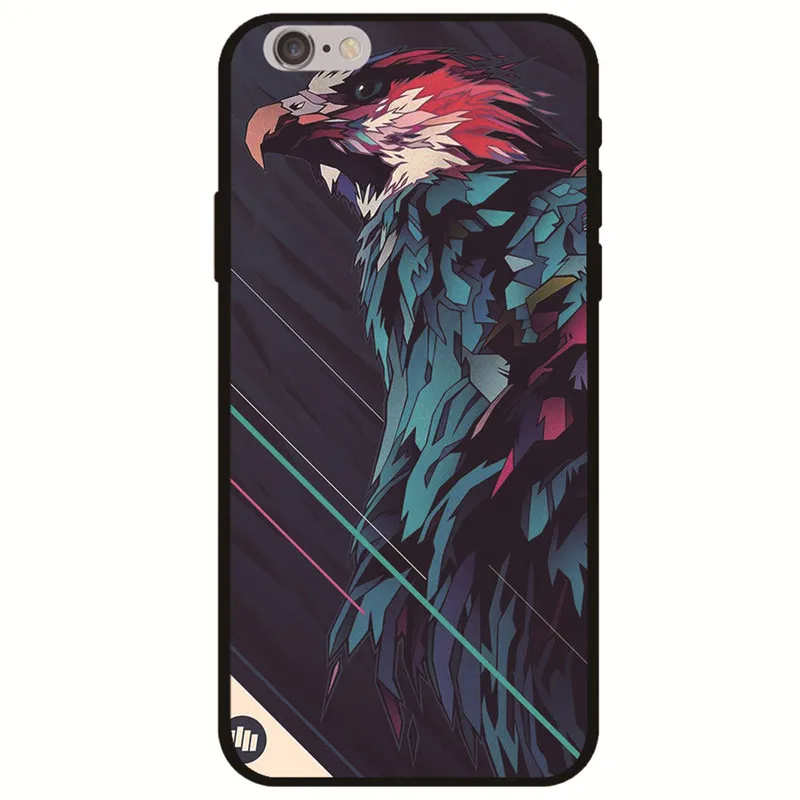 Animal Patterned Cases for iphone x case for iPhone XS Max XR 8 7 6 6S Plus 5 5S SE Cover Tiger Lion Bear Owl Wolf TPU Cover (6)