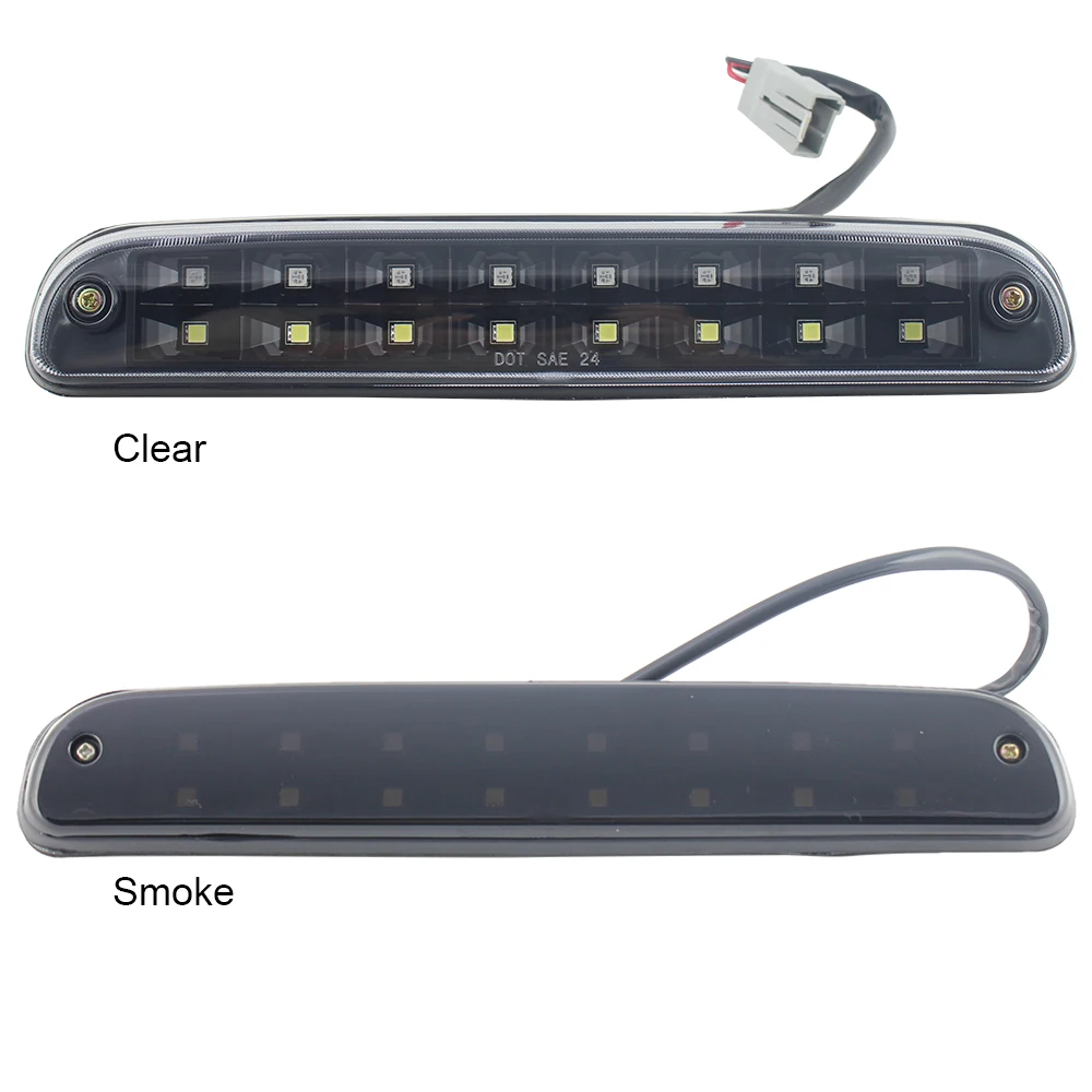 

for Ford Ranger 1993-2011 1999-2016 F250 F350 LED Rear Stop 3rd Brake Light Smoke Clear Tail Light Assembly