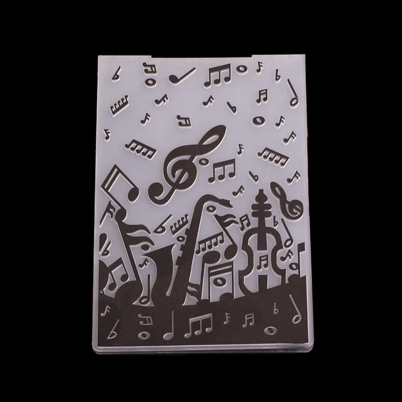 

New Musical Note Embossing Folder Stencils for DIY Scrapbooking Plastic Handmade Template Crafts Art Diary Decor Painting Tool
