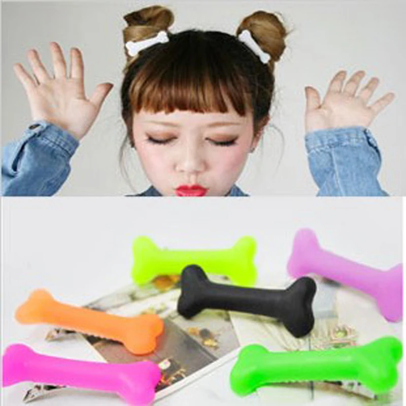 

2 Pieces Punk Bone hairpin bobby pins headband side-knotted clip hairpins hair rope Eyes Hair Clips