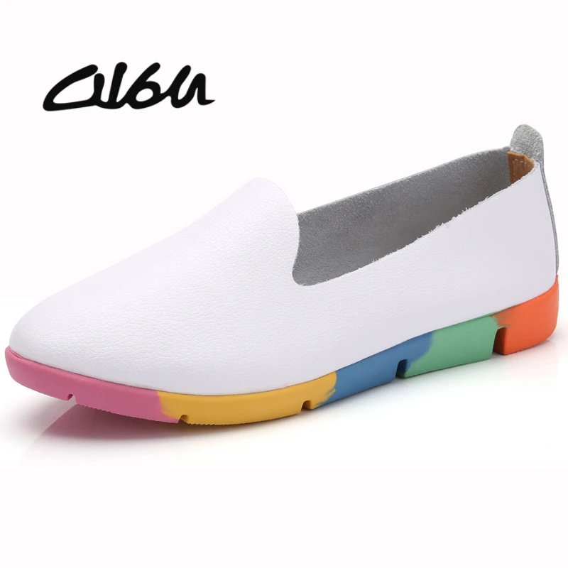 ladies soft leather walking shoes