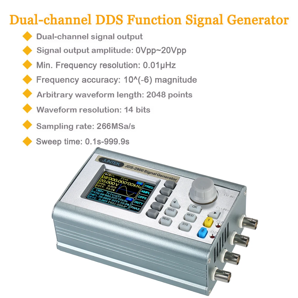 JDS2900-15M генератор сигналов цифровой двухканальный генератор DDS произвольной формы импульсного генератора частоты