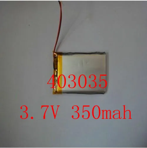 

Size 403035 3.7V 350mah Lithium polymer Battery With Protection Board For MP3 MP4 GPS Digital Product Free Shipping