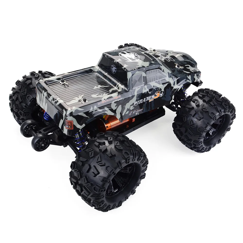 ZD Racing MT8 пирата 3 RC Monster Truck автомобильных 1/8 RTR регулируемый амортизатор 4-Каналы RC автомобиль 120A бесщеточный Водонепроницаемый ESC