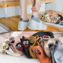 1 пара, летние женские носки с вышивкой Kawaii, модные забавные носки, милые хлопковые носки ярких цветов для девочек-подростков, подарок