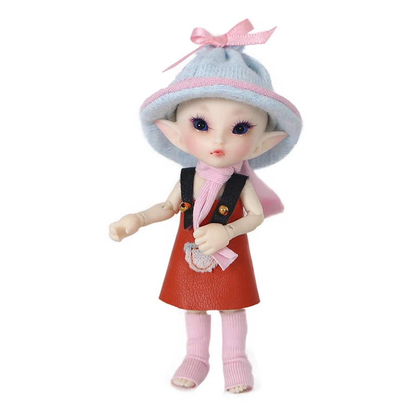 Бесплатная доставка Сказочная кукла Realpuki Roro BJD 1/13 розовая улыбка эльфы игрушки