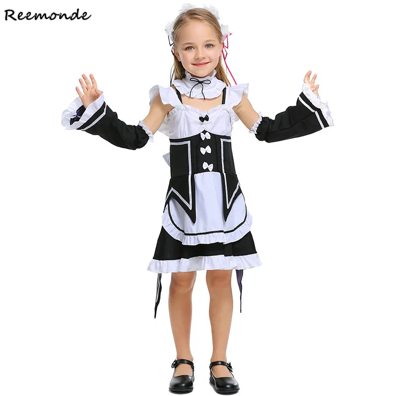 Re Zero Kara Hajimeru Isekai Seikatsu Оперативная память u рэму REM горничной фартук платье детские