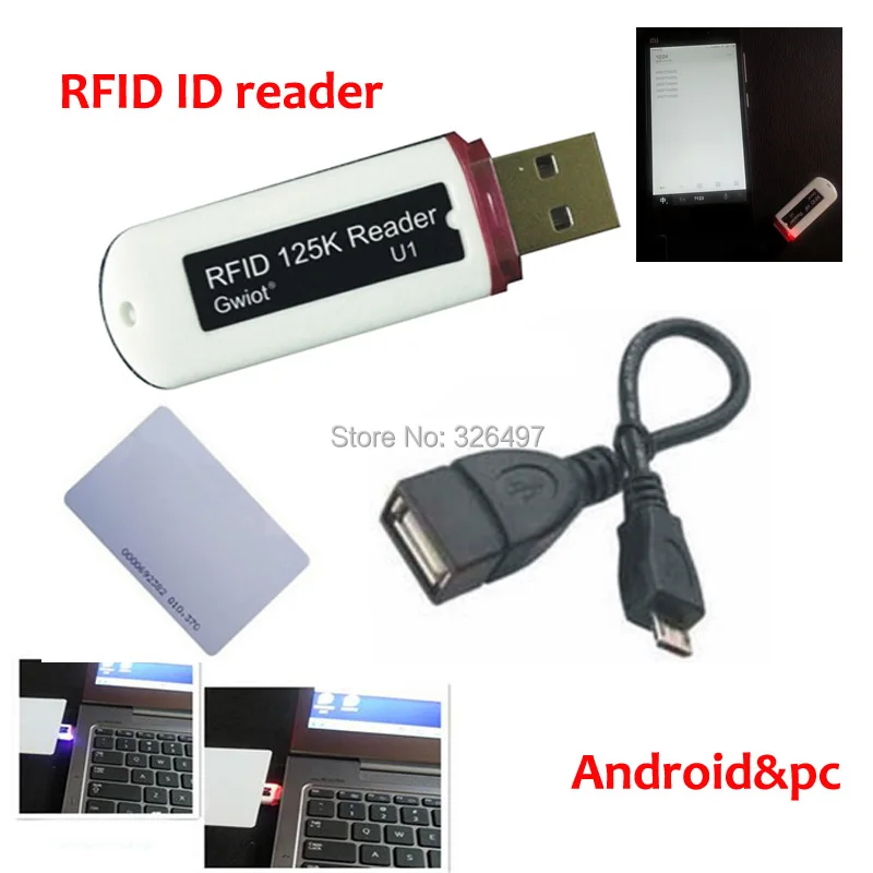 

125khz RFID 10 digit Dec mini ID card reader support Linux Android Mac OS operate system provide free sample card