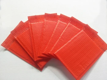 

20x25+4cm 20pcs/lot Red Poly bubble Mailer envelopes padded Mailing Bag Self Sealing