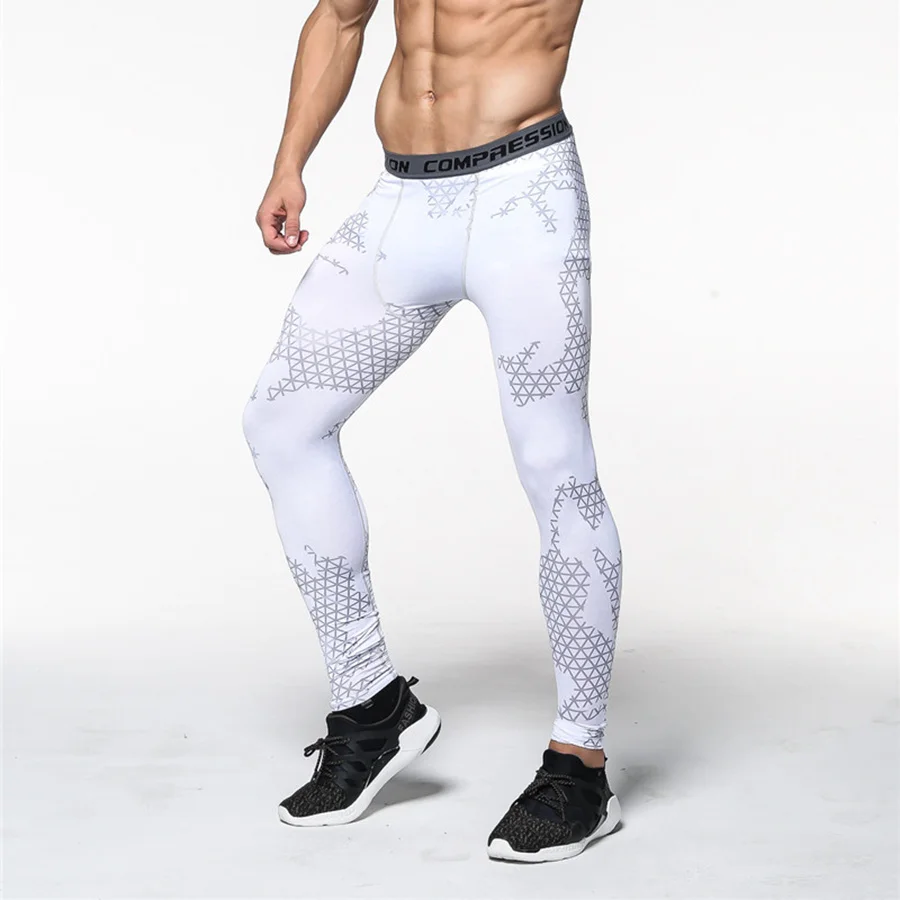 GANYANR Running Tights Men Compression Pants Gym Leggings Sportswear  Fitness Basketball Yoga Long Sport Pockets Camouflage