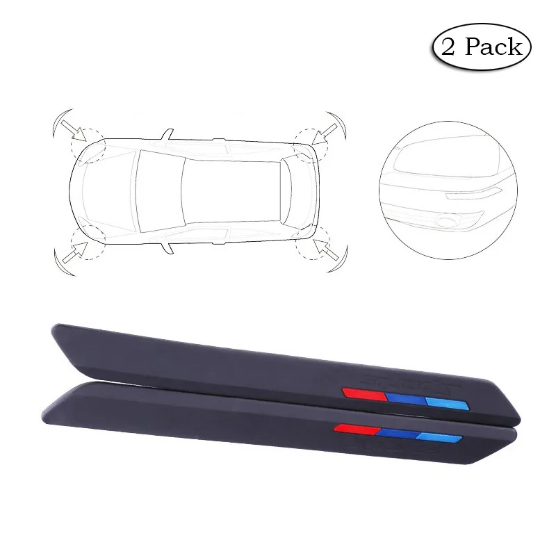 

2 Pack Universal Anti-Collision Patch Bumper Guard Strip Anti-Scratch Bumper Protector Trim for Cars SUV Pickup Truck DB009
