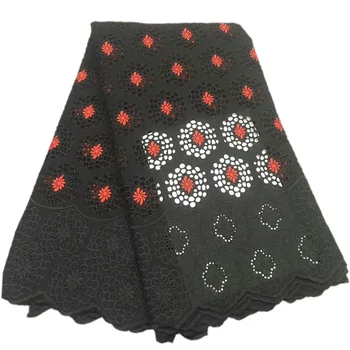 

New arrival Double-colors Hollowed out wonderful pattern design Cotton fabric KCS17 Great quality Swiss Voile Lace dress Fabric