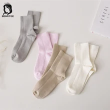 Kawaii женские забавные носки женские модные милые носки дышащие женские повседневные женские однотонные хлопковые высокоэластичные дезодорант