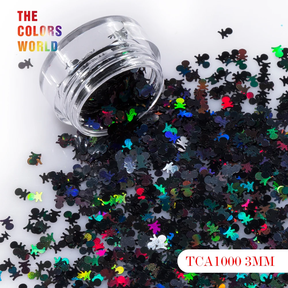

6 Kinds Colors Ghost Shape 3MM Size Nail Glitter For Nail Art Decorations Makeup Nail Gel Body Art Paint Makeup DIY Decorations