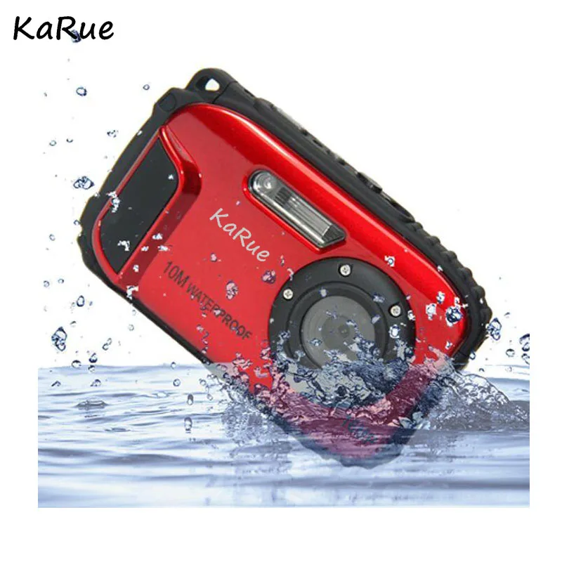 KaRue, цифровая камера D188, профессиональная, IP68, 10 метров, водонепроницаемая, для дайвинга, для улицы, 16MP, 2,7 дюймов, экран, 8X, цифровой зум
