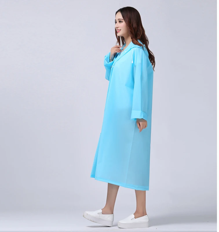 Women Transparent Portable Long Raincoats 15