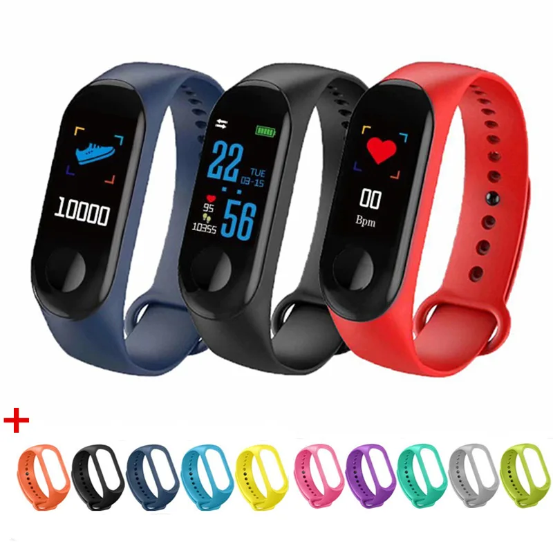 

M3 Smart Band For Android iOS Bluetooth Sport Smartband Blood Pressure Heart Rate Monitor Fitness Tracker Pedometer Wristbands
