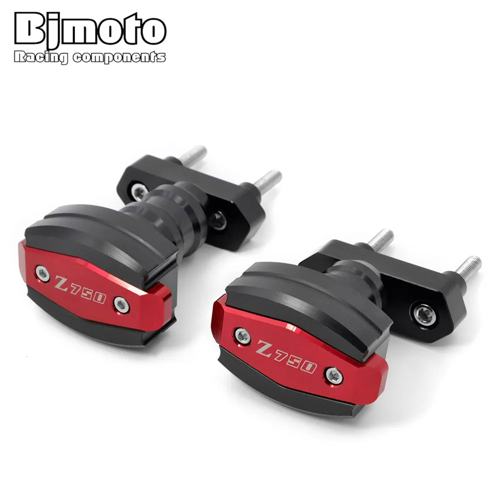 Bjmoto Бесплатная доставка CNC защитная рамка ползунок защита для Kawasaki Z750 2007 2008 2009 2010