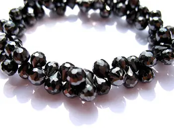 

64pcs 4x6 5x7 6x9mm black jet cubic zircnoia bracelet CZ drop teadrop peach faceted assorted jewelry beads