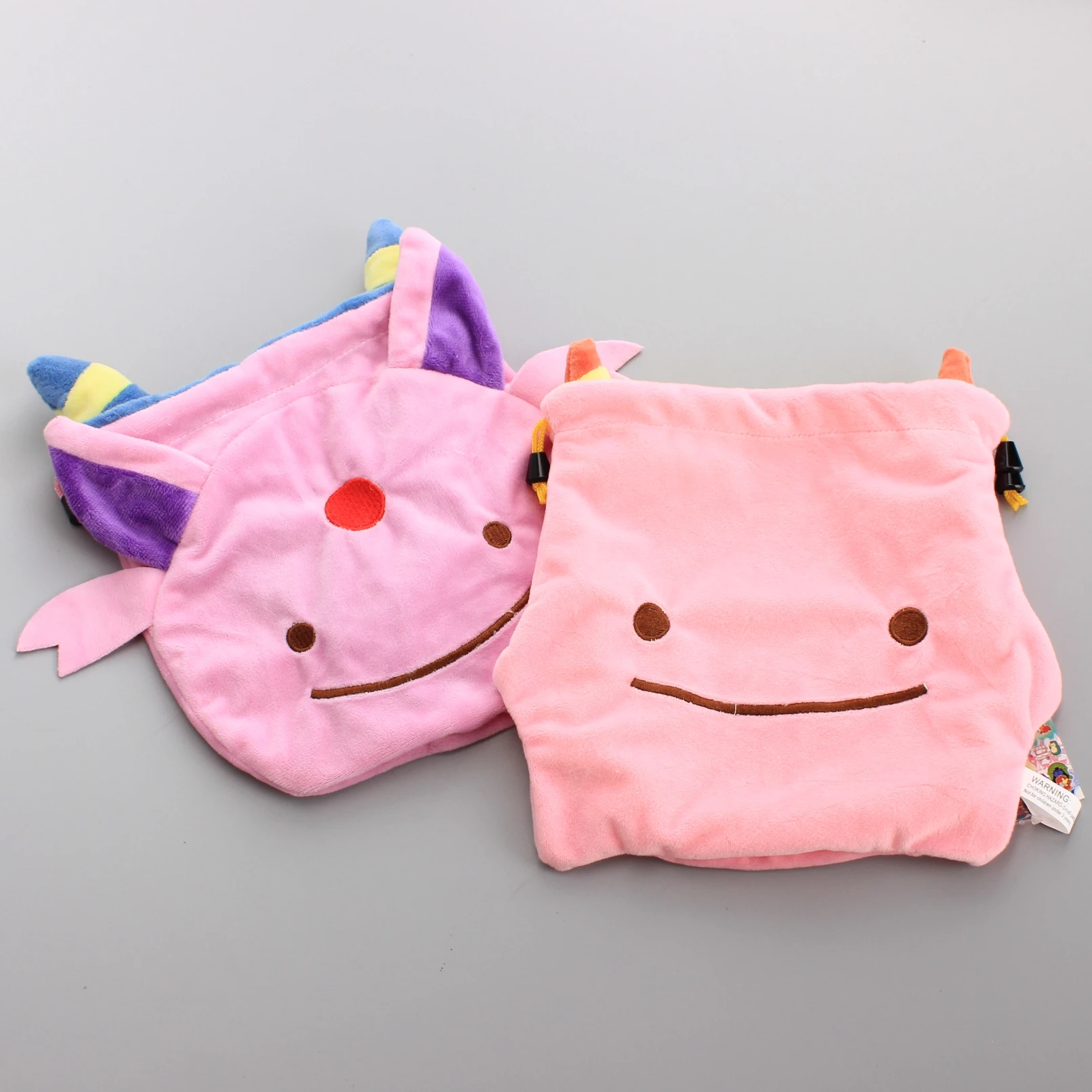 

10 pcs/Lot Ditto Cosplay Pikachu Espeon Umbreon Double-layer Plush Bag Multifunctional Bag Drawstring Pouch 20*20 cm Kids Gift