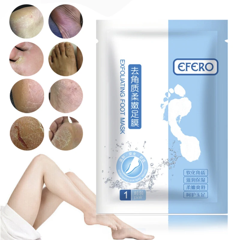

Efero New Exfoliating Foot Mask Pedicure Socks Peeling for Feet Mask Removing Dead Skin Heels Foot Peeling Mask for Legs TSLM1