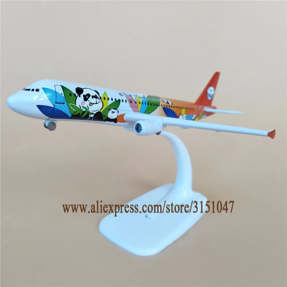

NEW 16cm Alloy Metal Air Panda China SiChuna Airlines Airbus 320 A320 Airways Airplane Model Plane Model W Stand Aircraft Gift