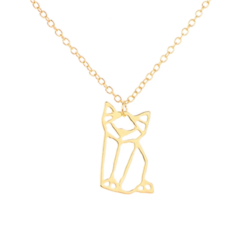 30pcs/lot New Fashion Cute Animal Necklace Jewelry Origami Cat Lucky Face Pendant Gift For Friend | Украшения и аксессуары