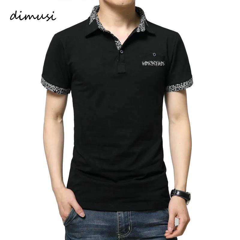 

DIMUSI Summer POLO Shirt Men Casual Cotton Polo Shirt Men Short Sleeve Turn-down Collar Letters Embroidered Polos tees 5XL,YA587